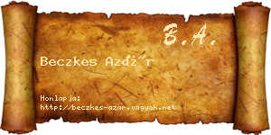 Beczkes Azár névjegykártya